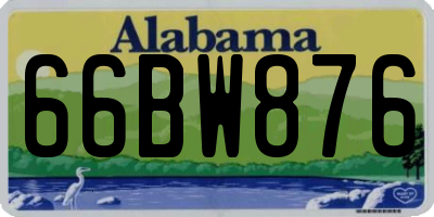 AL license plate 66BW876