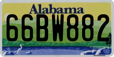 AL license plate 66BW882