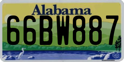 AL license plate 66BW887