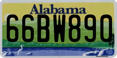 AL license plate 66BW890