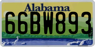 AL license plate 66BW893