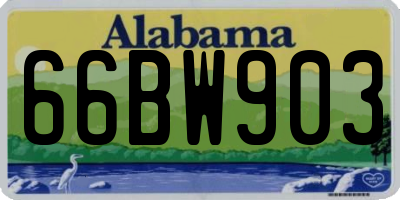 AL license plate 66BW903