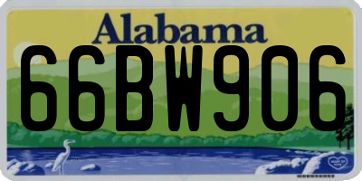 AL license plate 66BW906