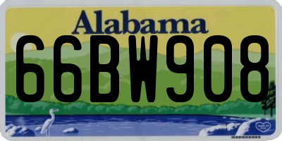 AL license plate 66BW908