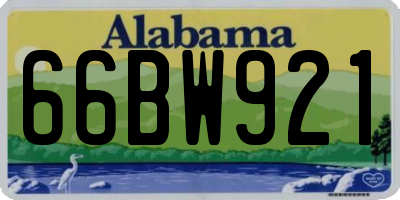 AL license plate 66BW921