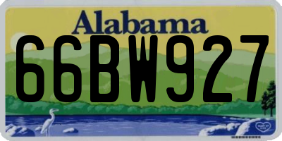 AL license plate 66BW927