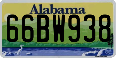 AL license plate 66BW938
