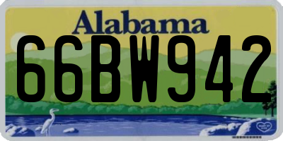 AL license plate 66BW942
