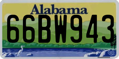 AL license plate 66BW943
