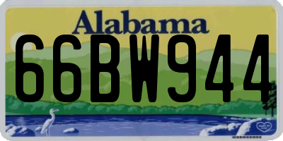AL license plate 66BW944