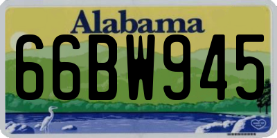 AL license plate 66BW945