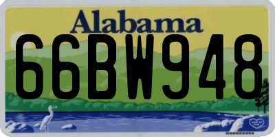 AL license plate 66BW948