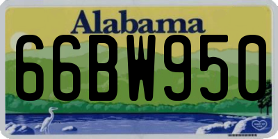 AL license plate 66BW950