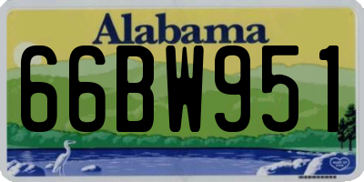 AL license plate 66BW951