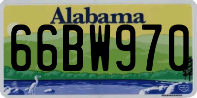 AL license plate 66BW970