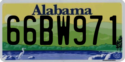 AL license plate 66BW971
