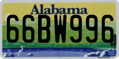 AL license plate 66BW996