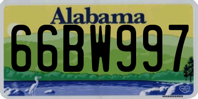 AL license plate 66BW997