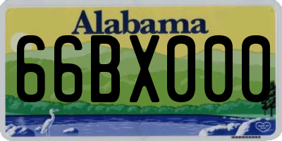 AL license plate 66BX000