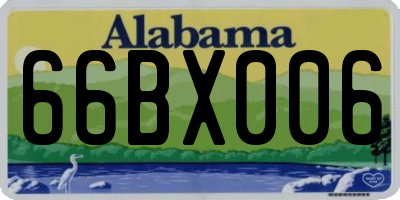 AL license plate 66BX006