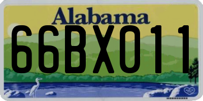 AL license plate 66BX011