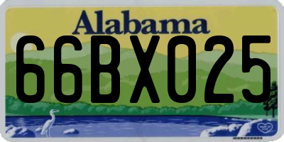 AL license plate 66BX025