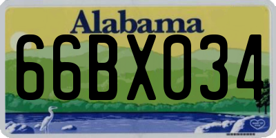 AL license plate 66BX034