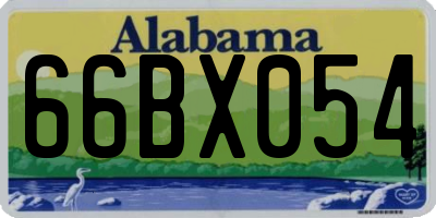 AL license plate 66BX054
