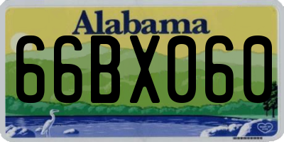 AL license plate 66BX060