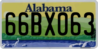 AL license plate 66BX063