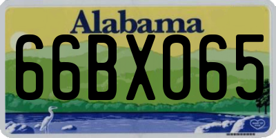 AL license plate 66BX065