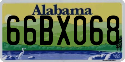 AL license plate 66BX068