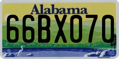 AL license plate 66BX070