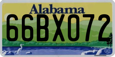 AL license plate 66BX072