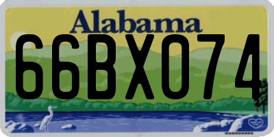 AL license plate 66BX074
