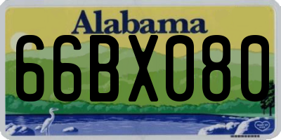 AL license plate 66BX080