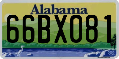 AL license plate 66BX081