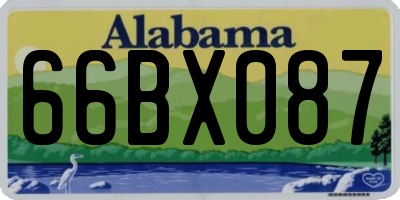 AL license plate 66BX087