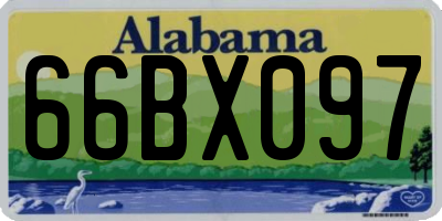 AL license plate 66BX097
