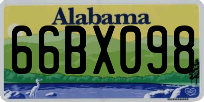 AL license plate 66BX098