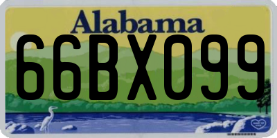 AL license plate 66BX099