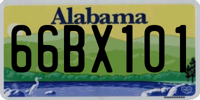 AL license plate 66BX101