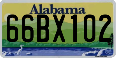 AL license plate 66BX102