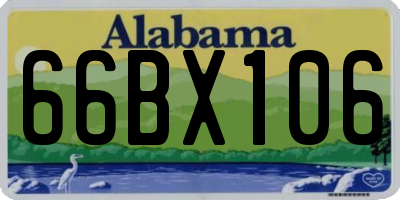 AL license plate 66BX106