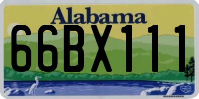 AL license plate 66BX111