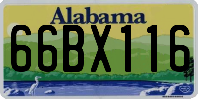 AL license plate 66BX116