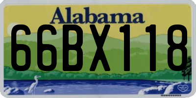AL license plate 66BX118