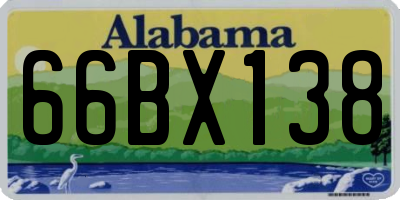 AL license plate 66BX138
