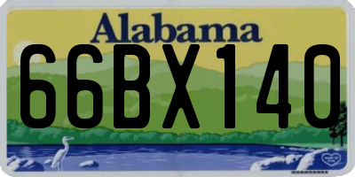 AL license plate 66BX140