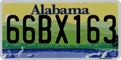 AL license plate 66BX163